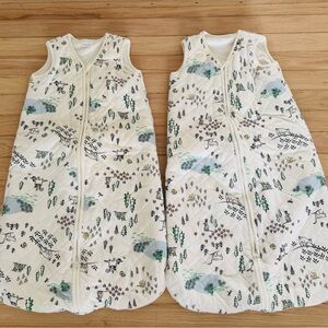 2 Cozy Hanna Andersson Sleep Sacks with Forest Print